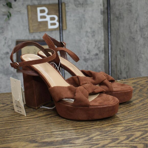 NWT a new day Riah Platform Heels with Memory Foam Insole 88075194 Brown 9M - Picture 5 of 10